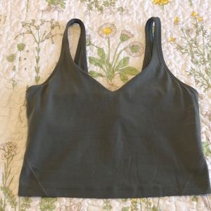 Lululemon Cropped Align Tank Grey Sage
